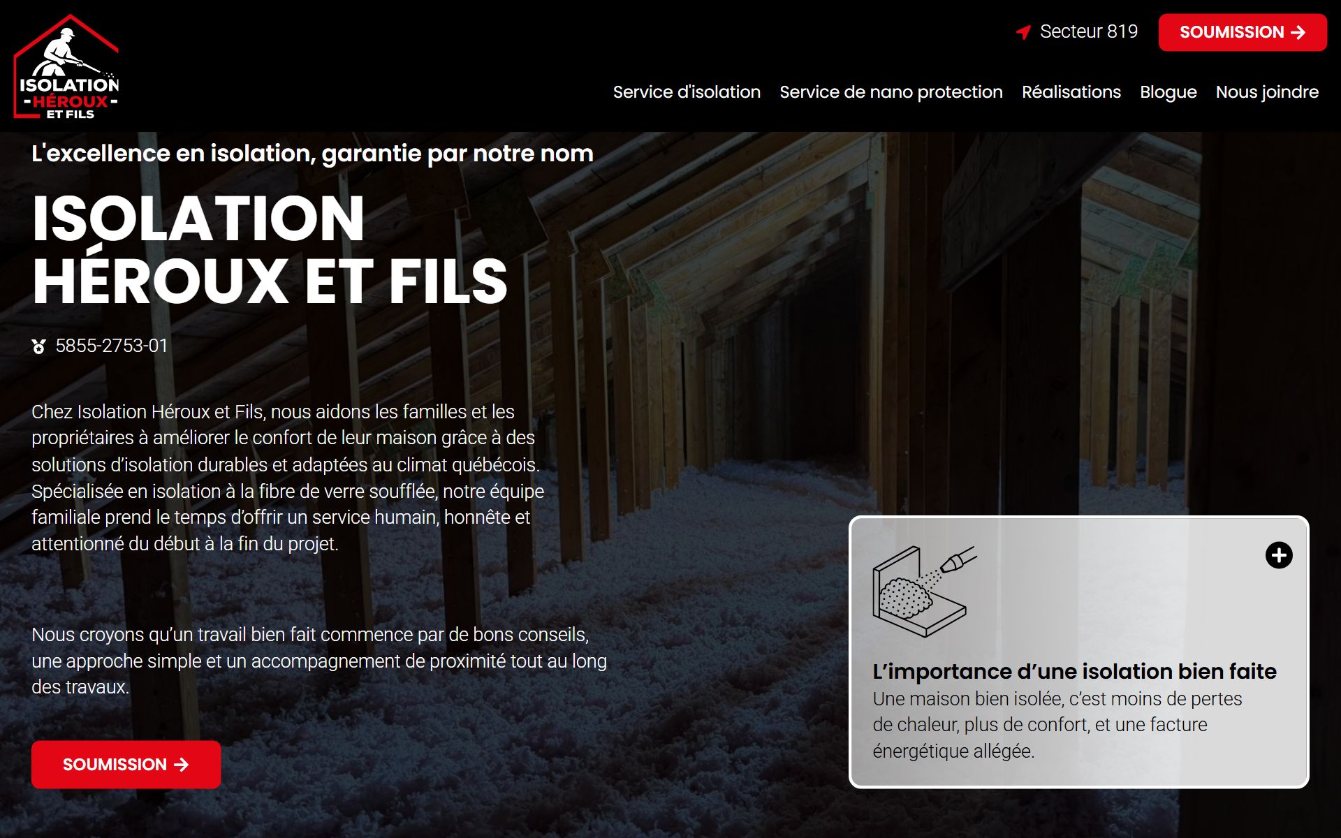 Isolation Héroux & Fils site