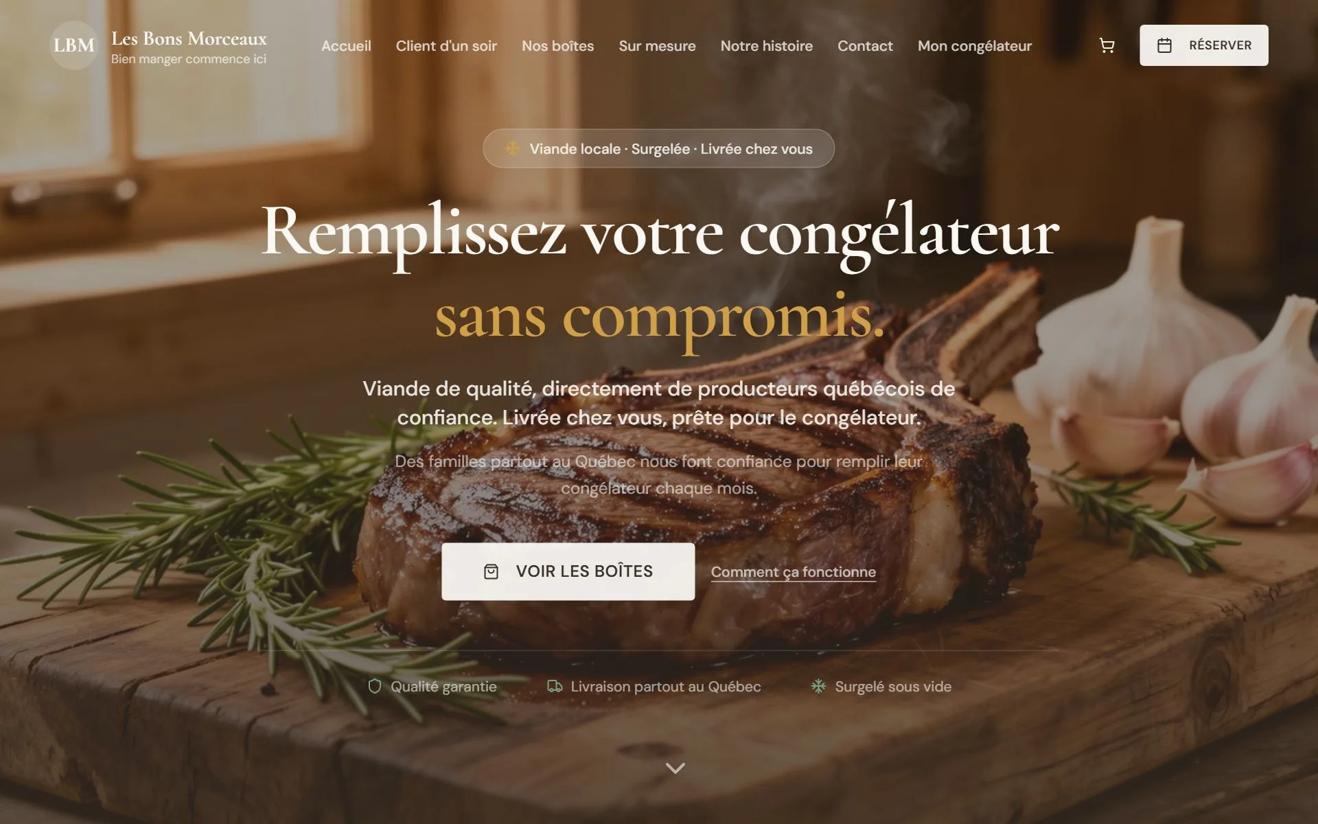 Les Bons Morceaux site preview